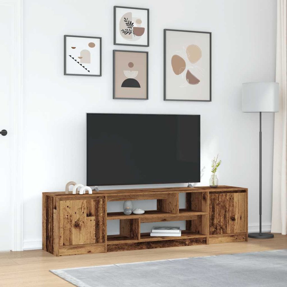 vidaXL TV-bänk gammalt trä 188,5x41x50 cm konstruerat trä