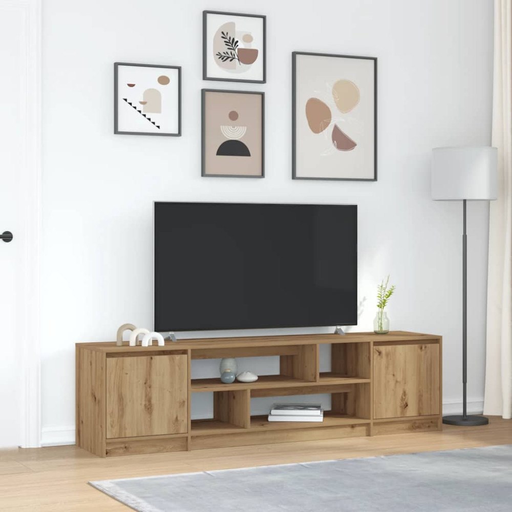 vidaXL TV-bänk hantverksmässig ek 188,5x41x50 cm konstruerat trä