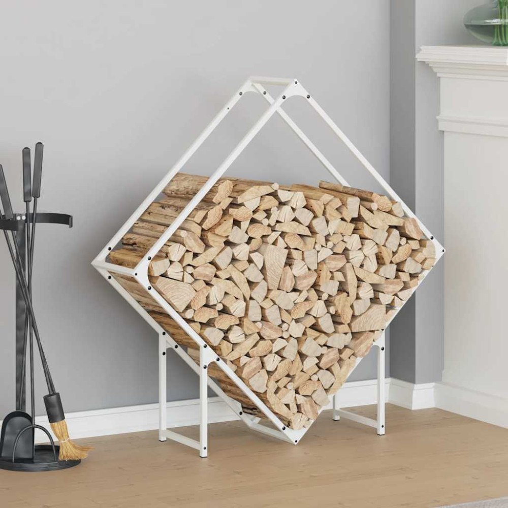 vidaXL Vedställ vit 100x25x100 cm kallvalsat stål