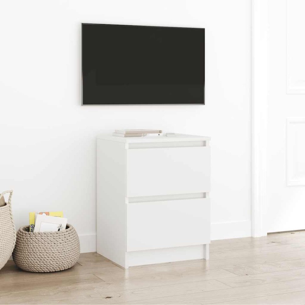 vidaXL TV-bänk vit 40x35x54 cm konstruerat trä