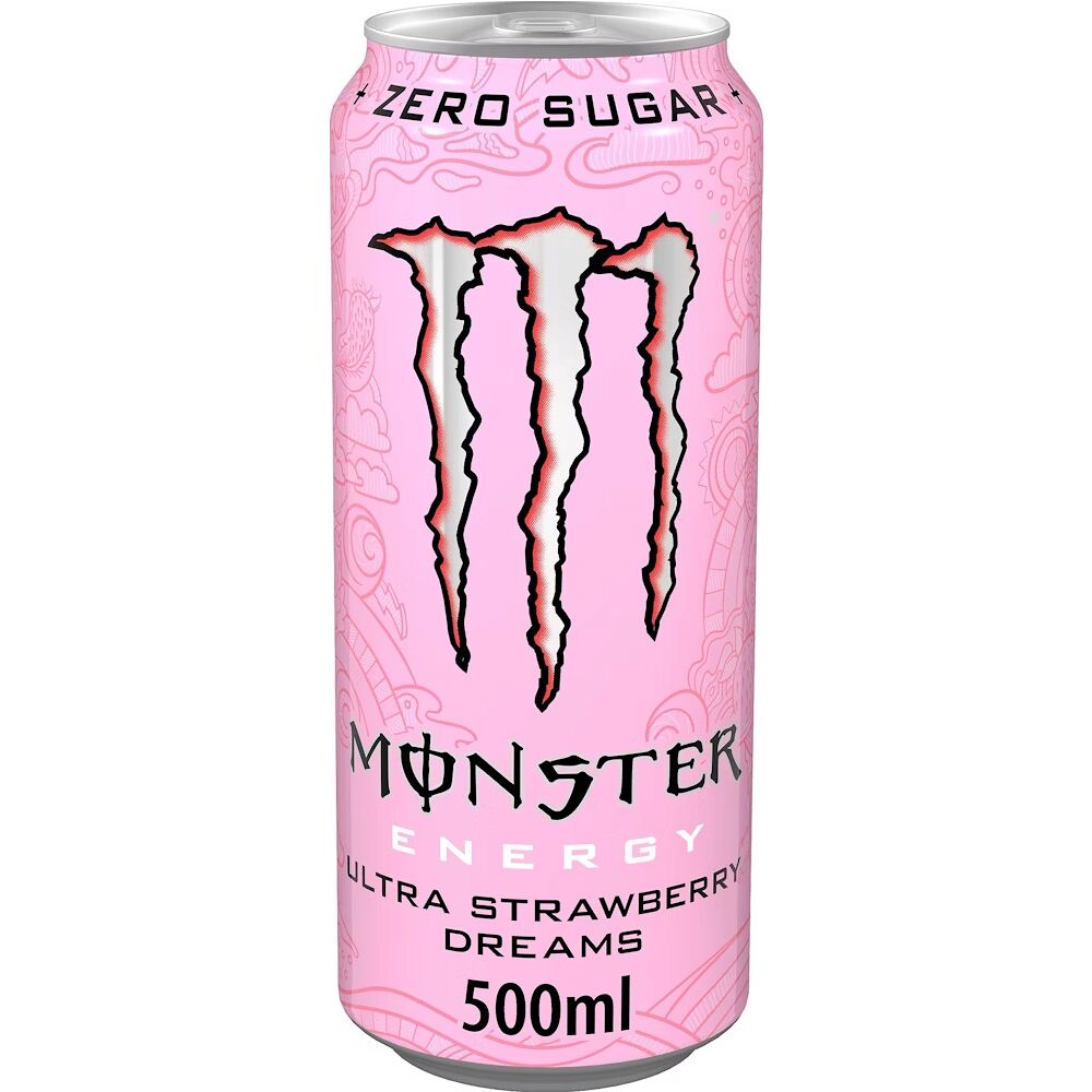 MONSTER ENERGY Monster Energy Ultra Strawberry Dreams Zero Sugar Energidryck 50 cl