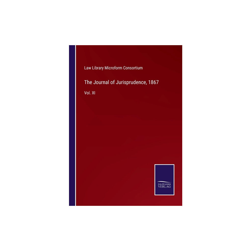 Salzwasser-Verlag The Journal of Jurisprudence, 1867 (häftad, eng)