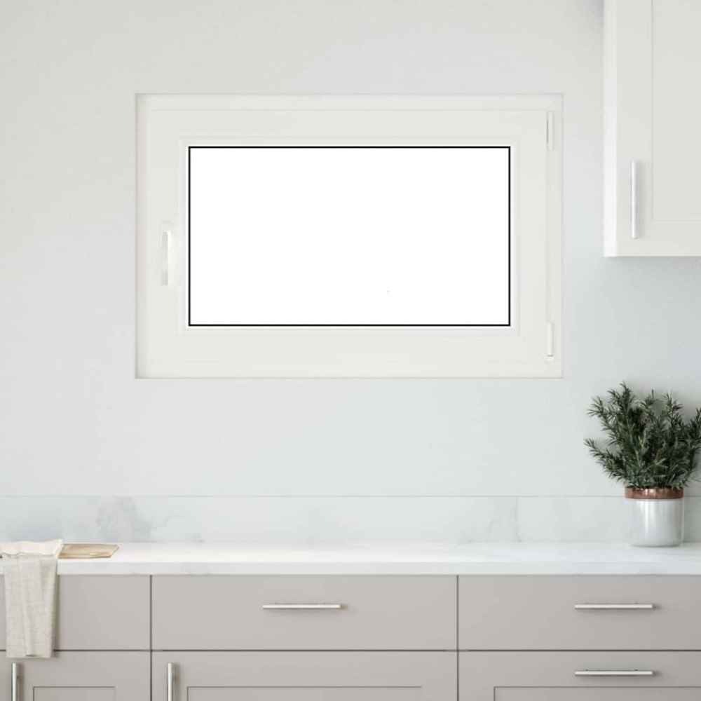 vidaXL Källarfönster RISOR 60x80 cm tilt&turn DIN höger vit