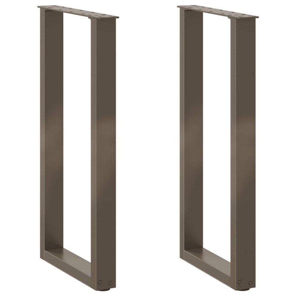 vidaXL Konsolbordsben U-formade 2 st naturstål 28x(72-73) cm stål