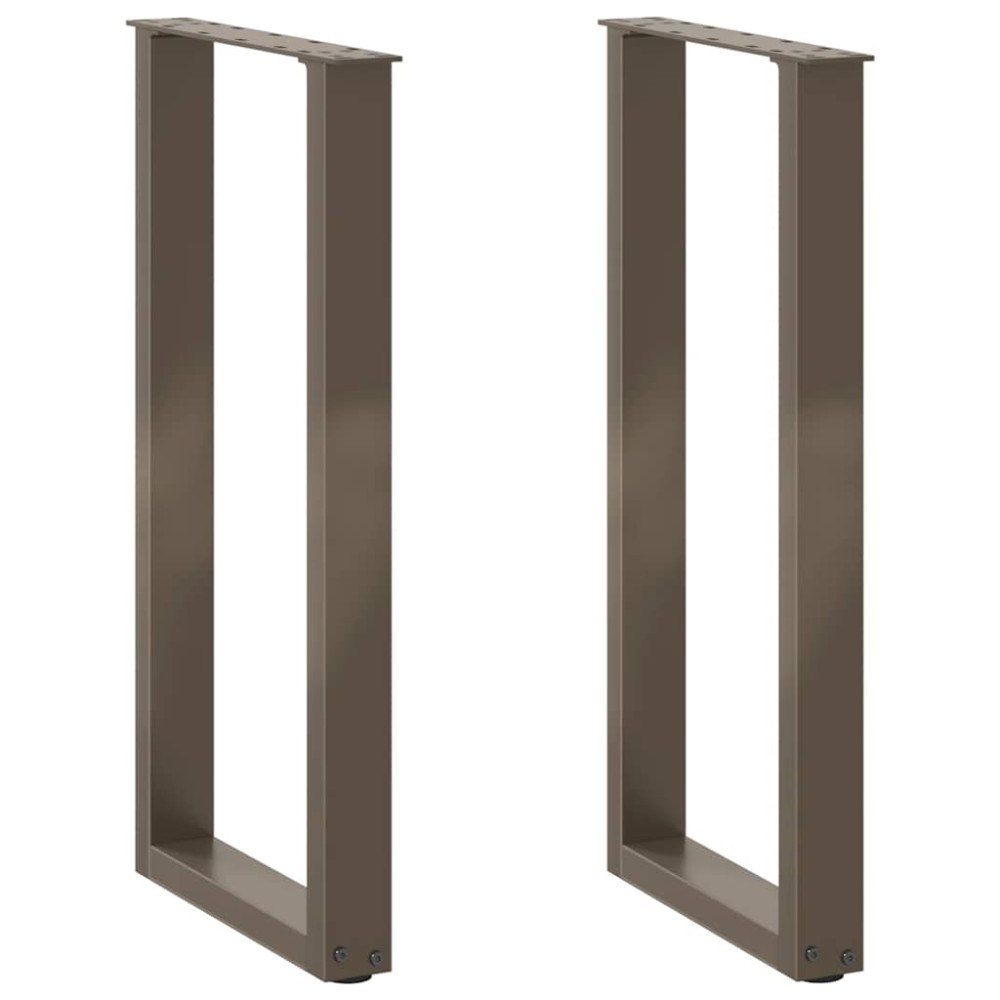vidaXL Konsolbordsben U-formade 2 st naturstål 38x(72-73) cm stål