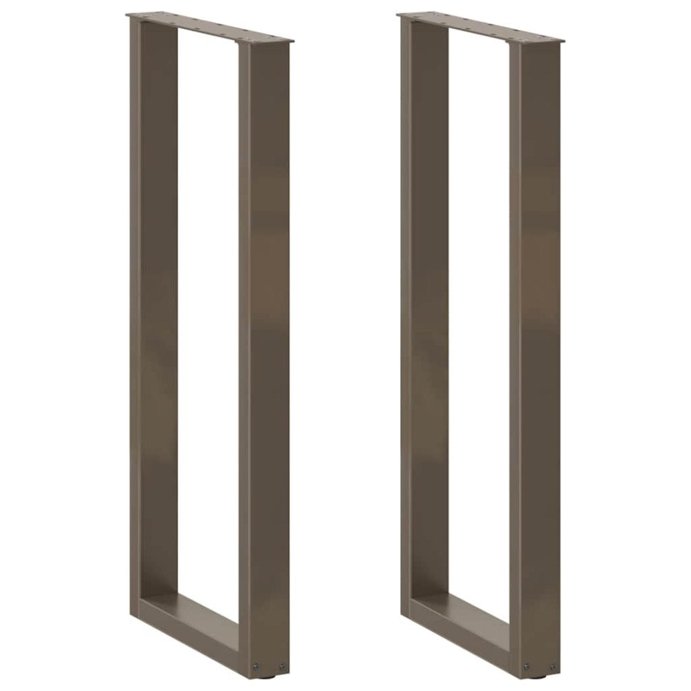 vidaXL Barbordsben U-formade 2 st naturstål 40x(110-111) cm stål
