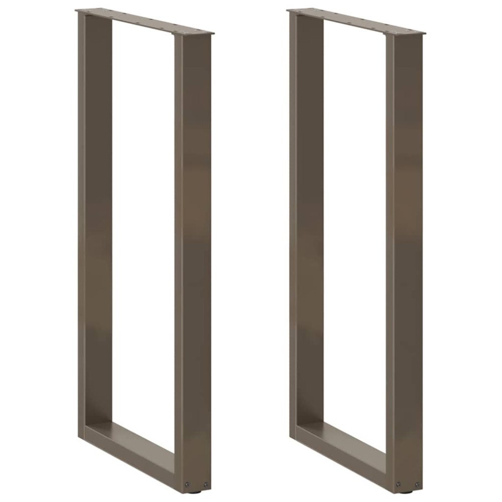 vidaXL Barbordsben U-formade 2 st naturstål 60x(110-111) cm stål