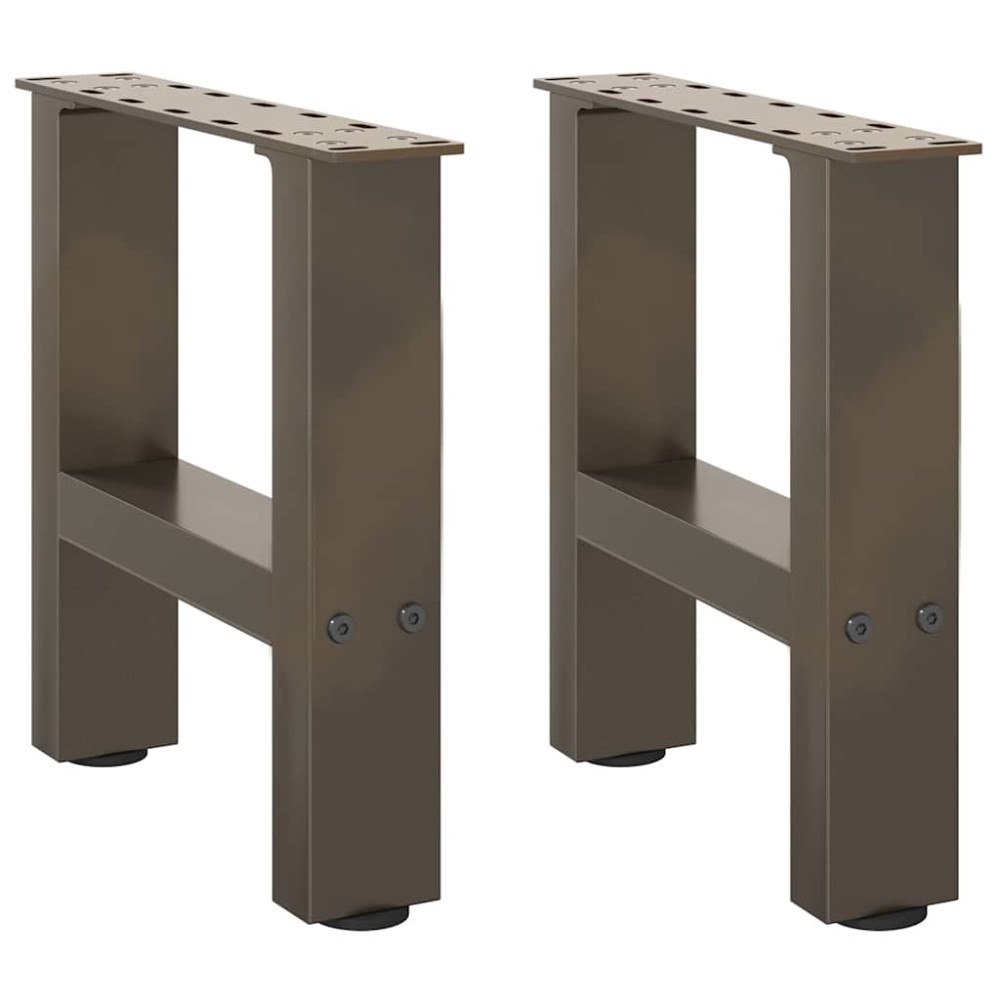 vidaXL Soffbordsben naturstål 2 st 30x(30-31) cm stål
