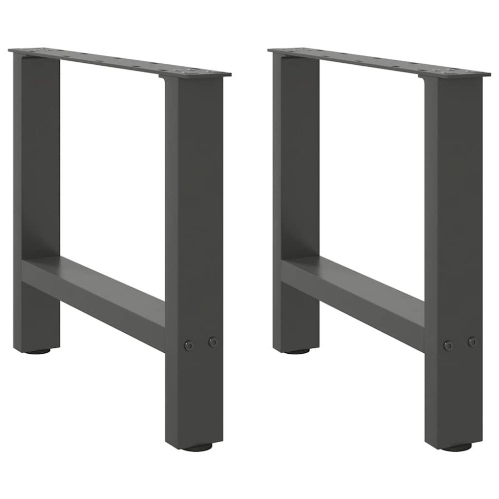 vidaXL Soffbordsben antracit 2 st 60x(42-43) cm stål