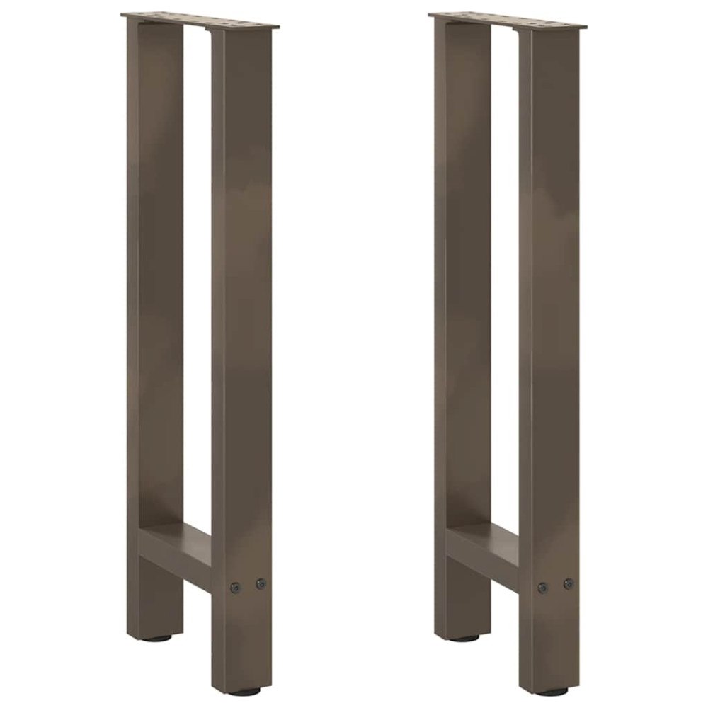 vidaXL Konsolbordsben naturstål 2 st 28x(72-73) cm stål
