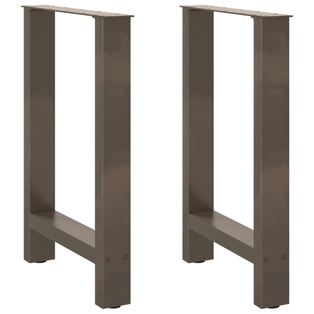 vidaXL Matbordsben naturstål 2 st 60x(72-73) cm stål