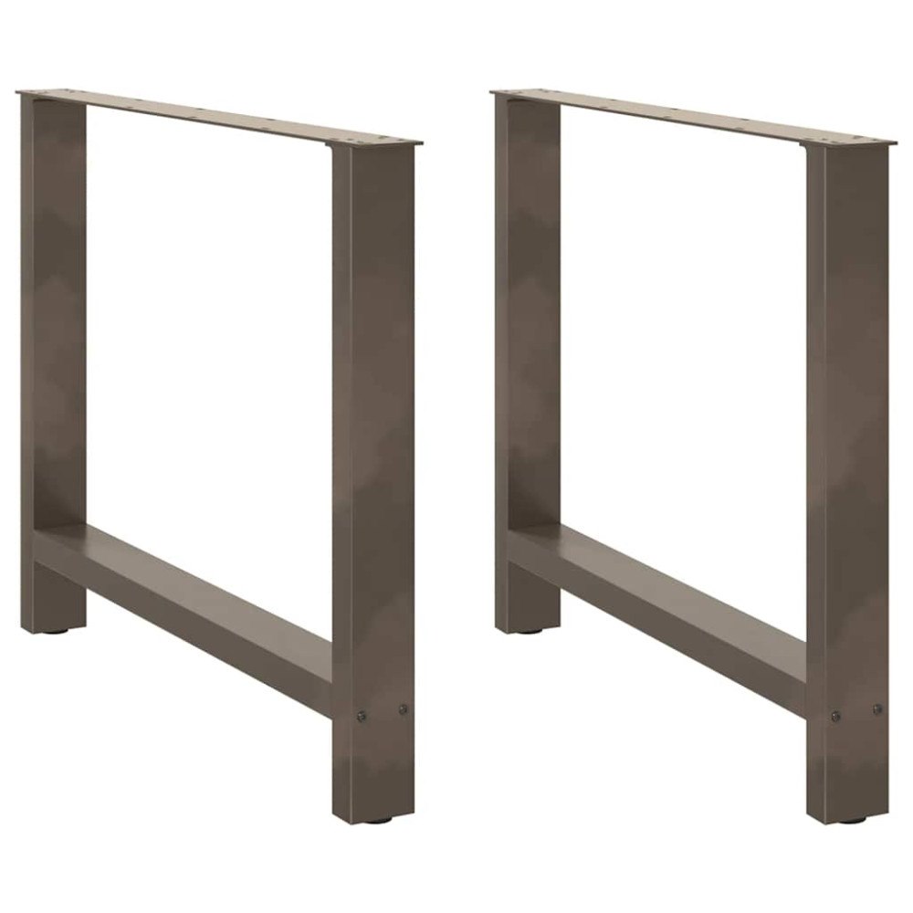 vidaXL Matbordsben naturstål 2 st 90x(72-73) cm stål