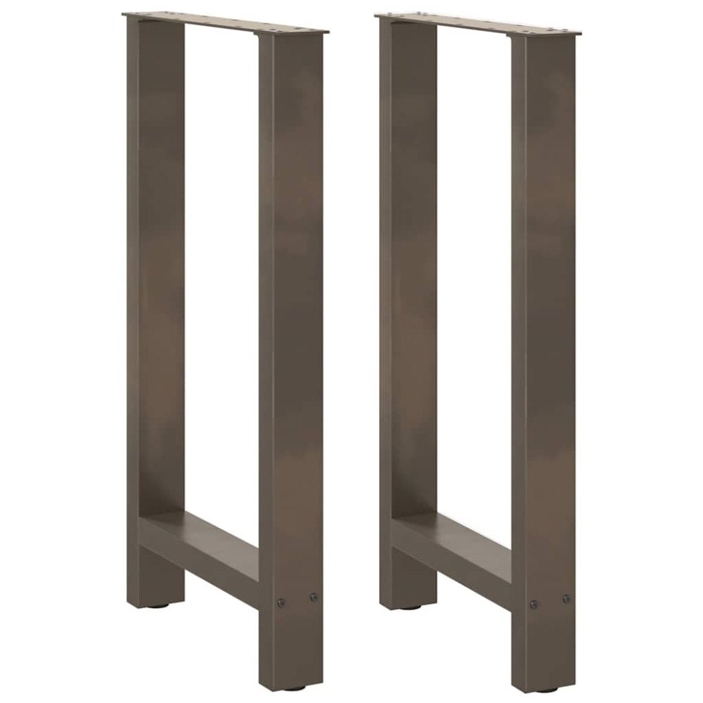 vidaXL Barbordsben naturstål 2 st 50x(90-91) cm stål