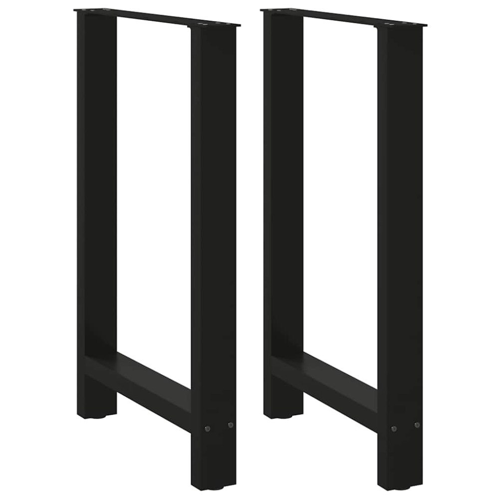 vidaXL Barbordsben svarta 2 st 60x(90-91) cm stål