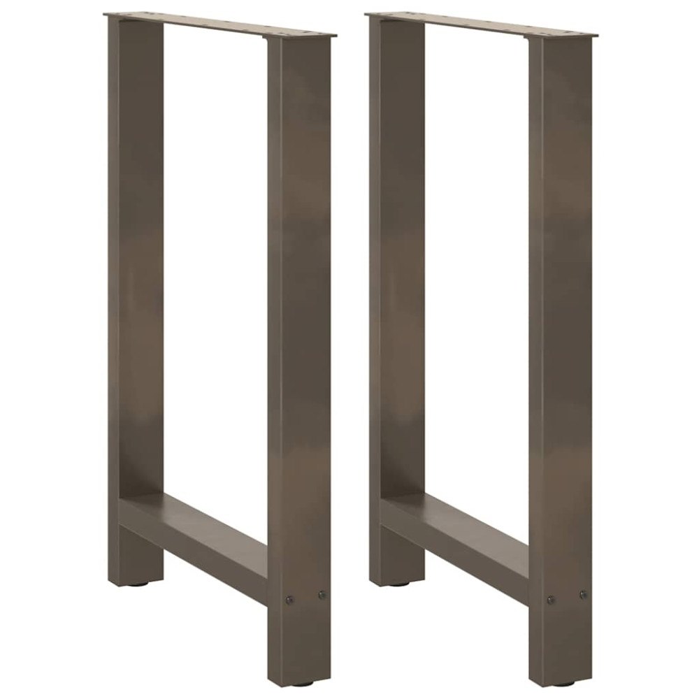 vidaXL Barbordsben naturstål 2 st 60x(90-91) cm stål