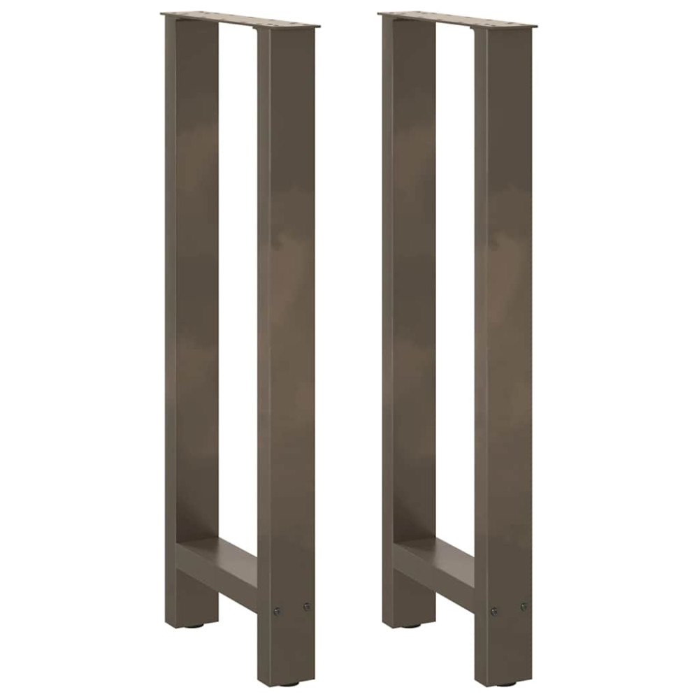 vidaXL Barbordsben naturstål 2 st 50x(100-101) cm stål