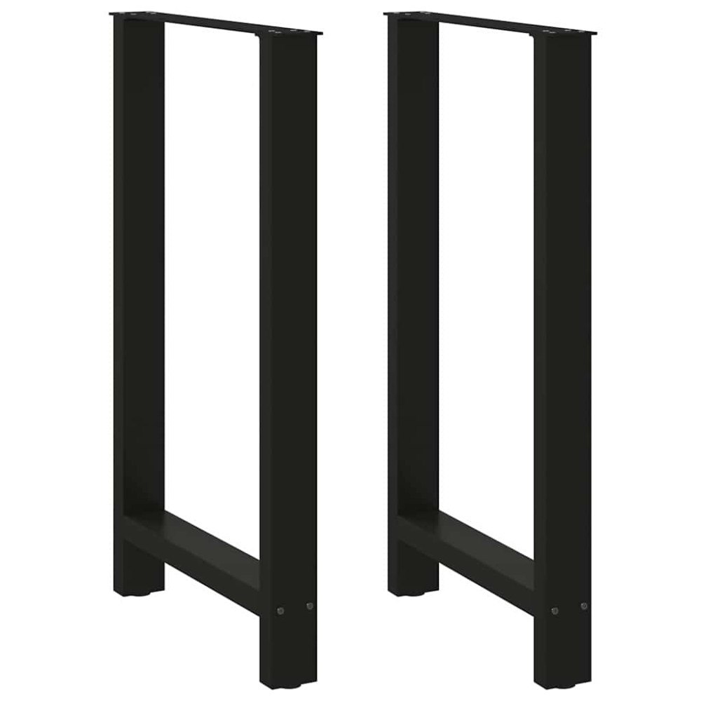 vidaXL Barbordsben svarta 2 st 60x(100-101) cm stål
