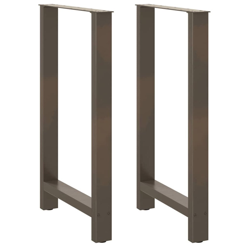 vidaXL Barbordsben naturstål 2 st 60x(100-101) cm stål