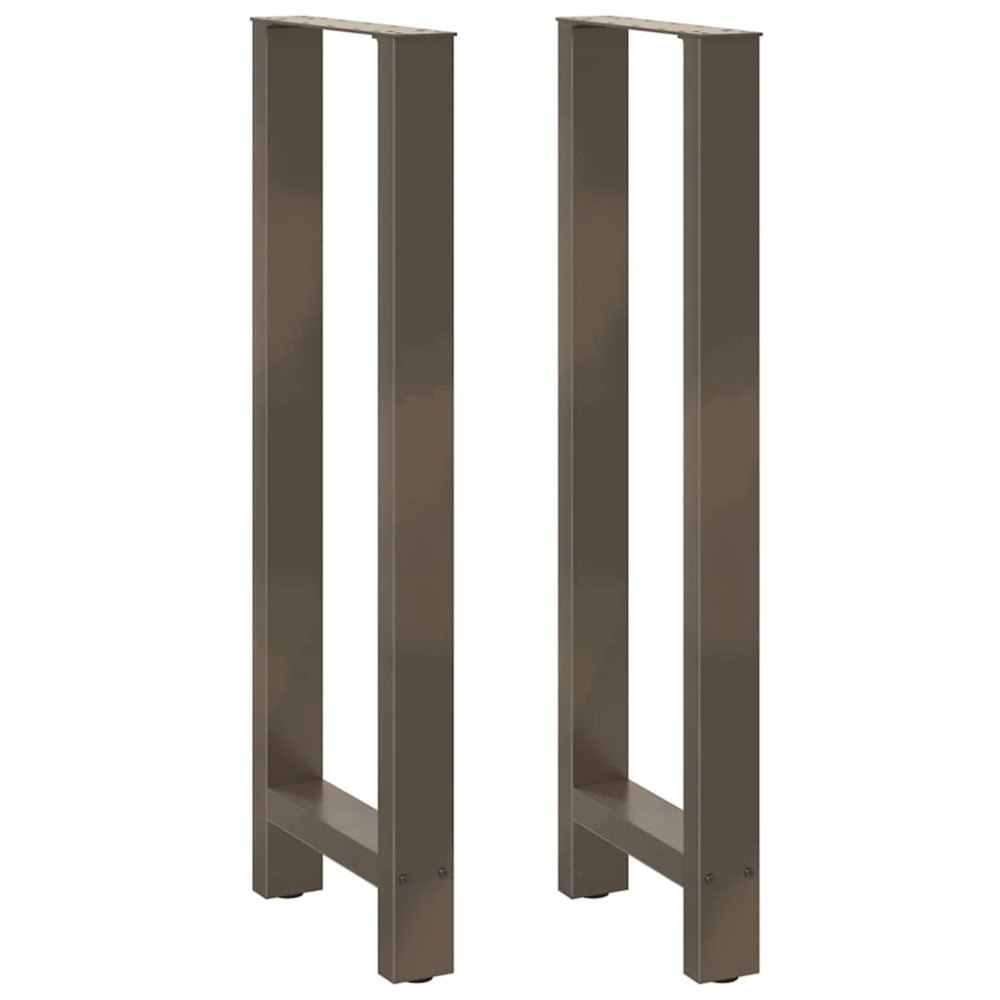 vidaXL Barbordsben naturstål 2 st 40x(110-111) cm stål