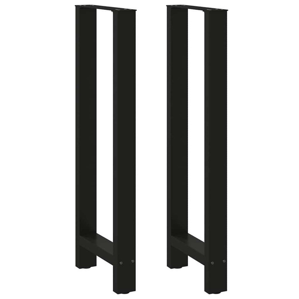 vidaXL Barbordsben svarta 2 st 50x(110-111) cm stål