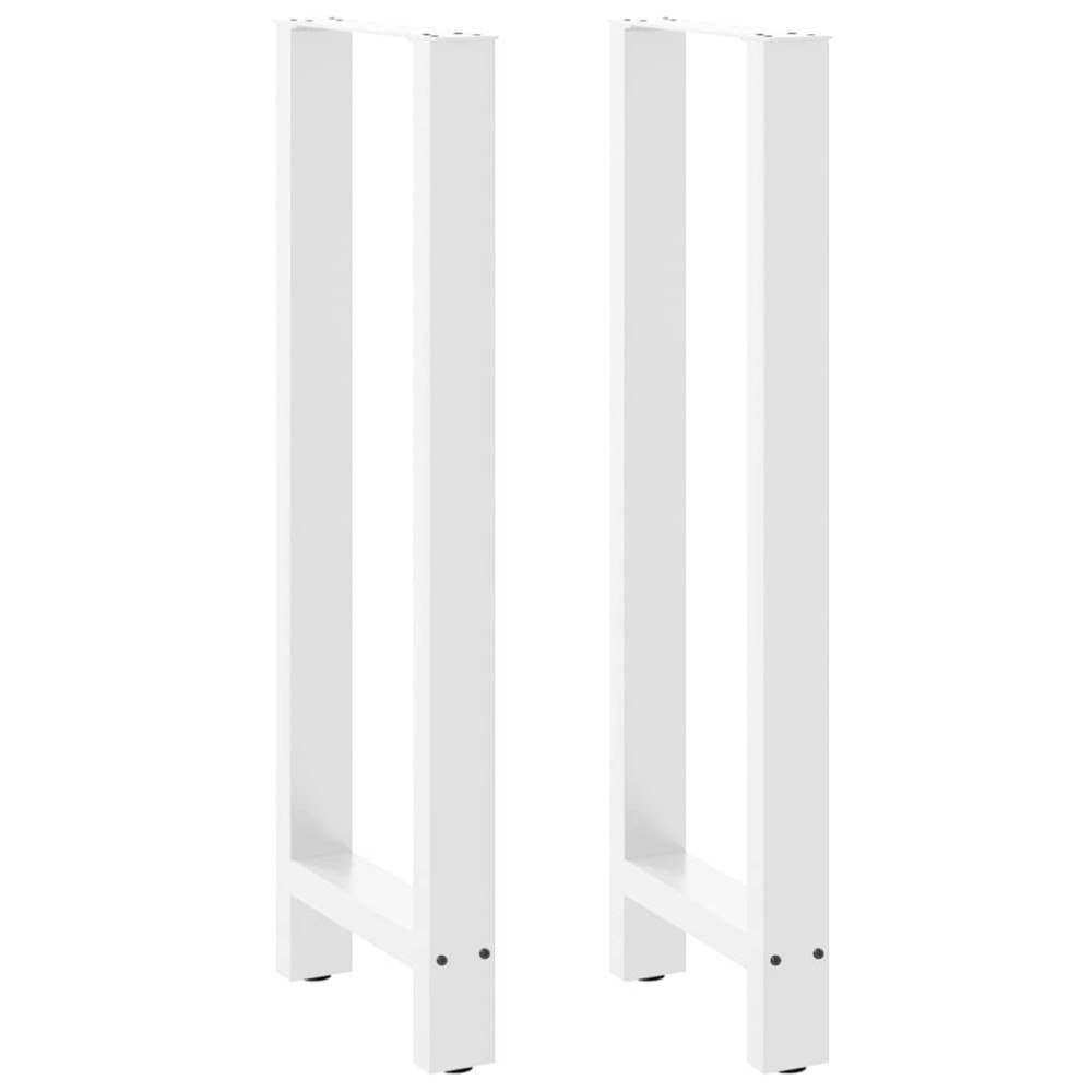 vidaXL Barbordsben vita 2 st 50x(110-111) cm stål