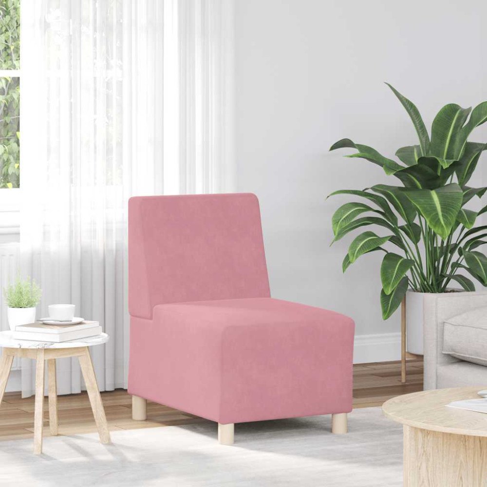 vidaXL Soffstol rosa 55 cm sammet
