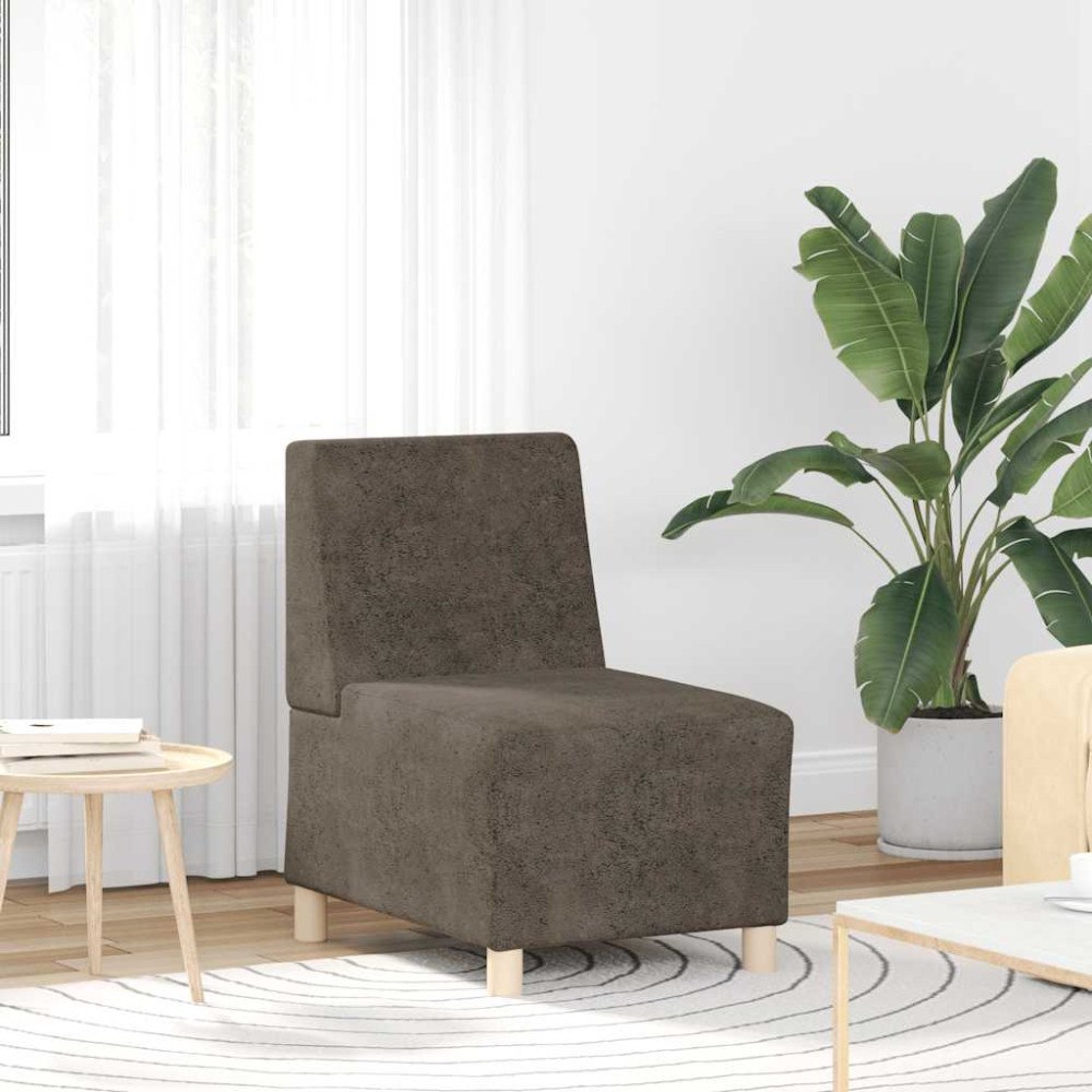 vidaXL Soffstol mörkgrå 55 cm mockaimitation