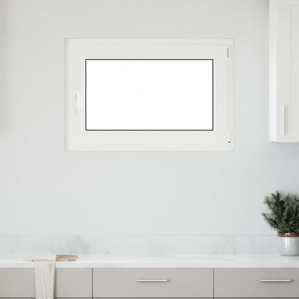 vidaXL Källarfönster RISOR 90x60 cm tilt&turn DIN höger vit