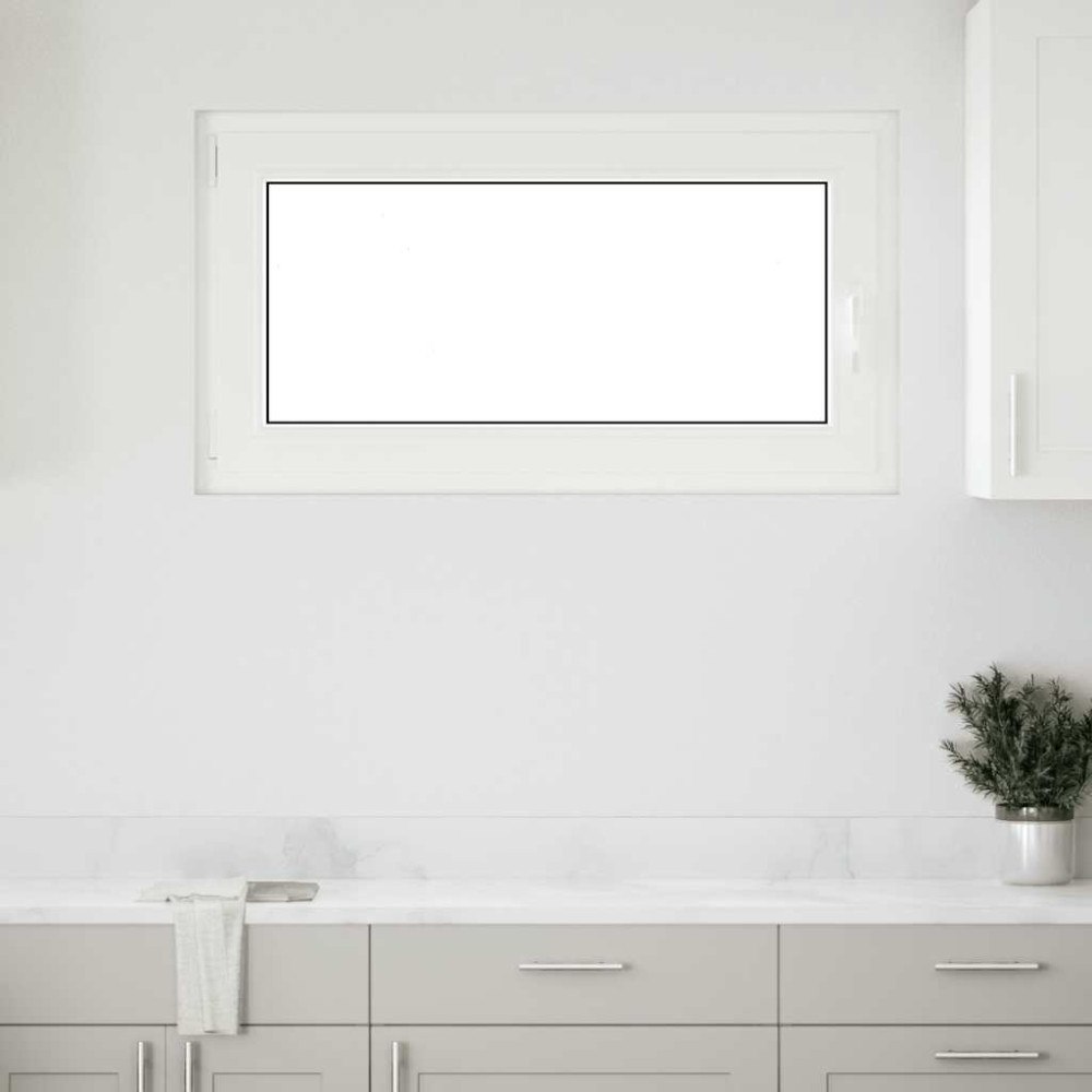 vidaXL Källarfönster RISOR 110x50 cm tilt&turn DIN vänster vit