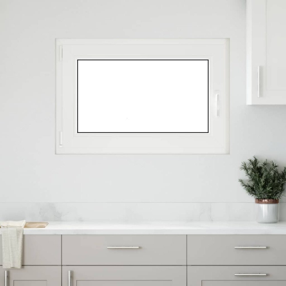 vidaXL Källarfönster RISOR 60x80 cm tilt&turn DIN vänster vit