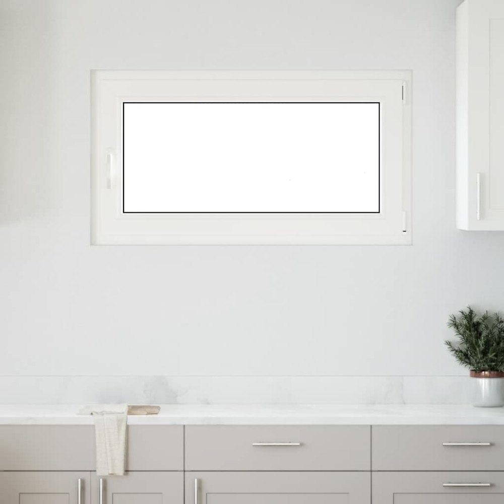 vidaXL Källarfönster RISOR 110x50 cm tilt&turn DIN höger vit