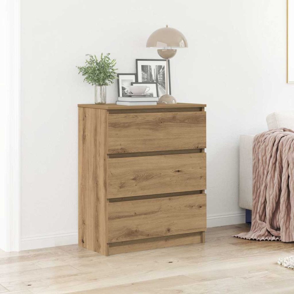 vidaXL Skänk artisan ek 60x35x76 cm konstruerat trä