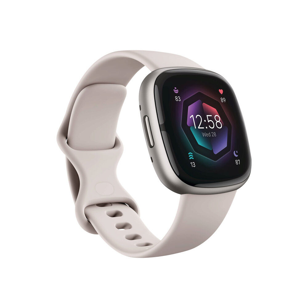 Fitbit Fitbit Sense 2 - platina-aluminium - smart klocka med band - månvitt