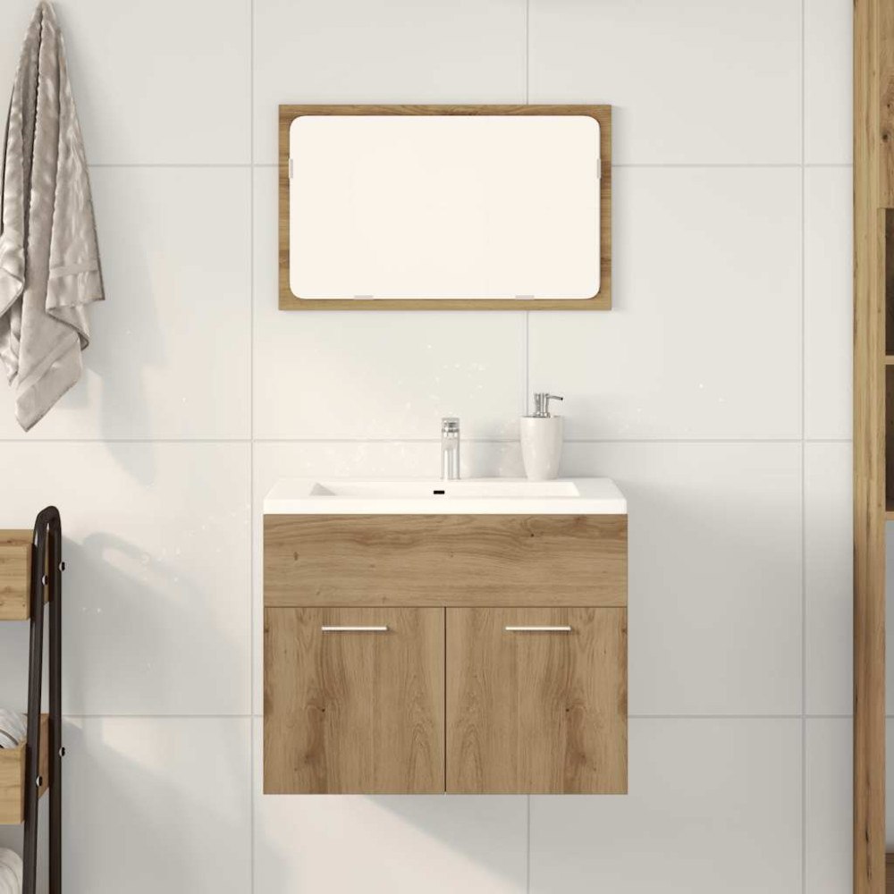vidaXL Badrumsmöbler set 2 delar artisan ek konstruerat trä
