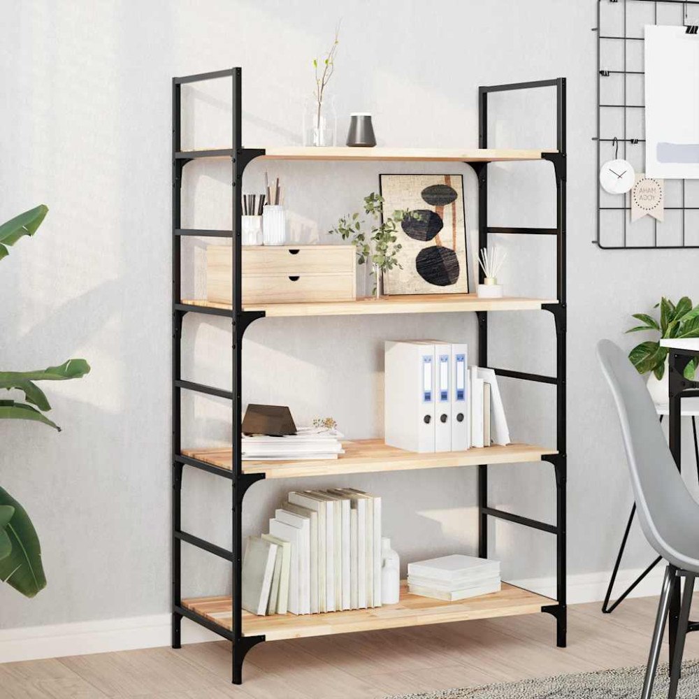 vidaXL Svävande hyllor 2 st 80x40x2 cm obehandlat massivt akaciaträ