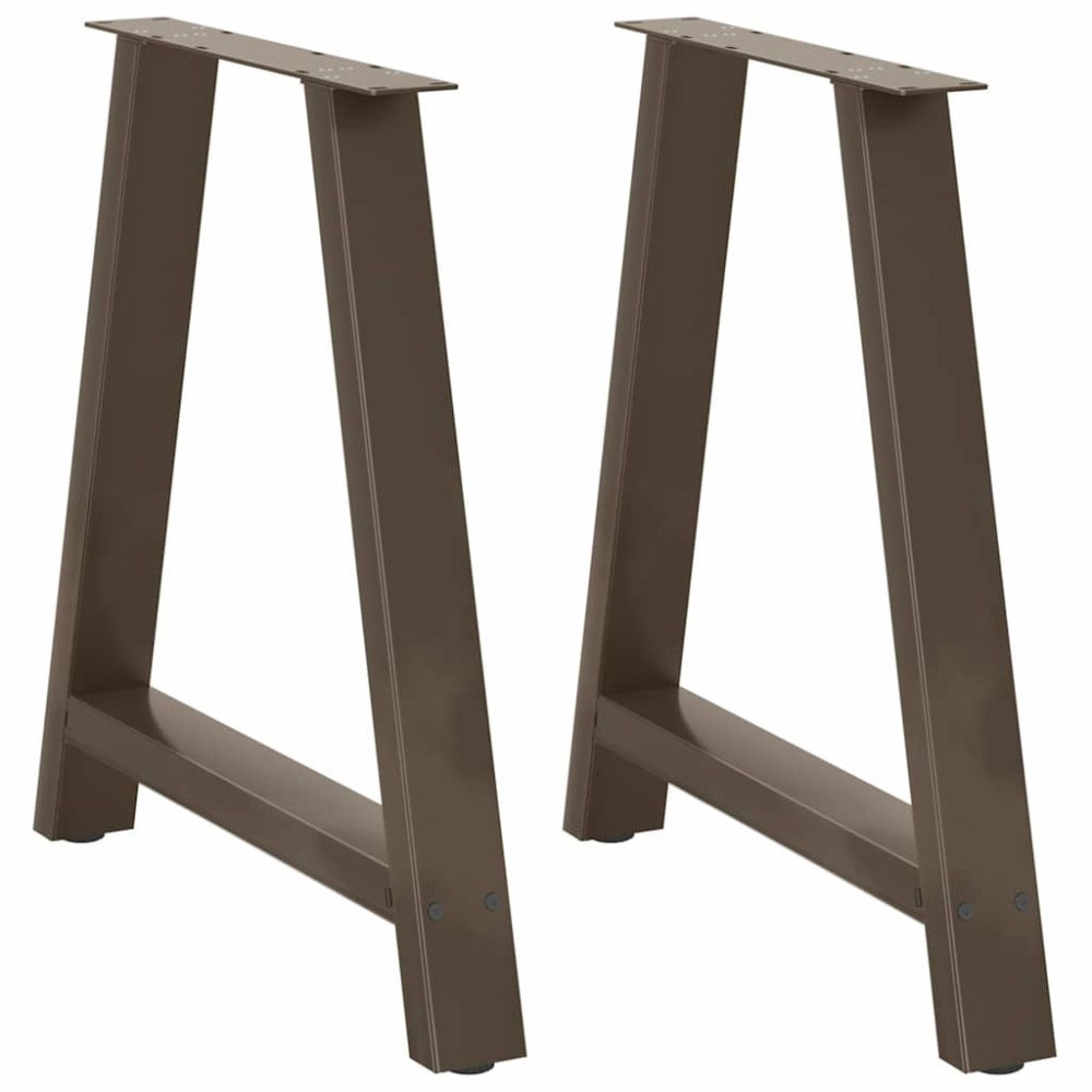 vidaXL Matbordsben A-formade 2 st 70x(72-73) cm stål