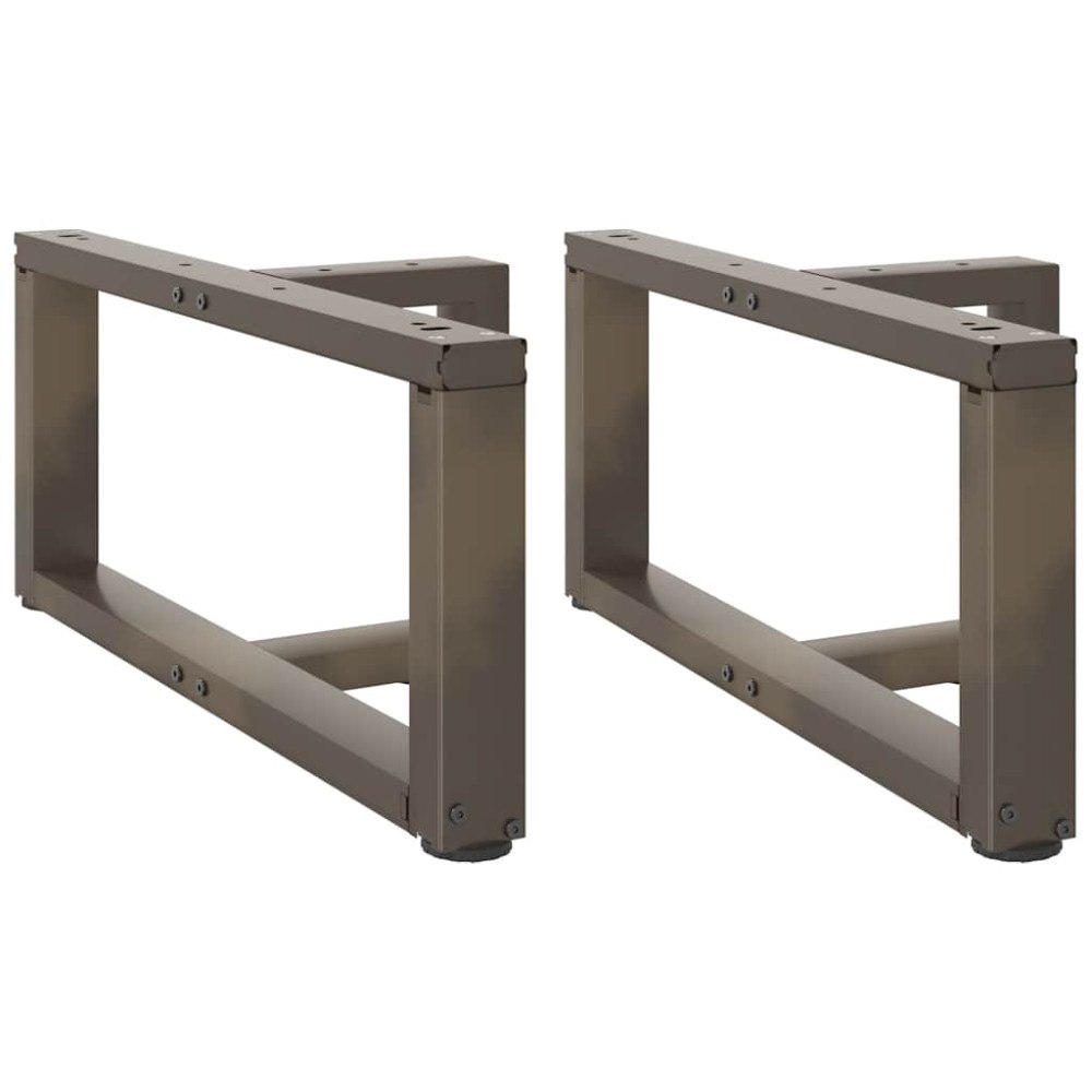 vidaXL Soffbordsben T-formade 2 st naturstål 70x25x(30-31) cm stål