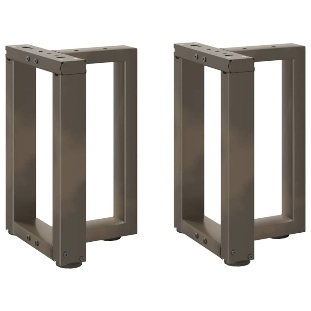 vidaXL Soffbordsben T-formade 2 st naturstål 38x25x(42-43) cm stål