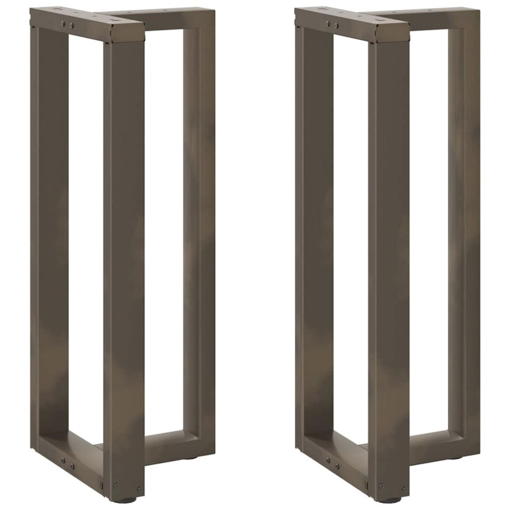 vidaXL Barbordsben T-formade 2 st svarta 40x35x(100-101) cm stål