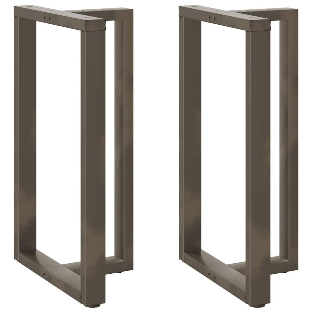 vidaXL Barbordsben T-formad 2 st naturstål 60x35x(100-101) cm stål