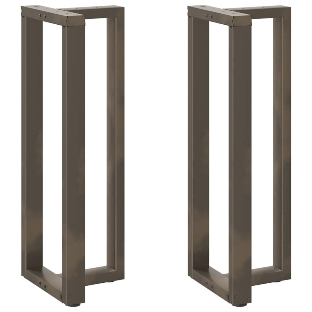 vidaXL Barbordsben T-formad 2 st naturstål 40x35x(110-111) cm stål