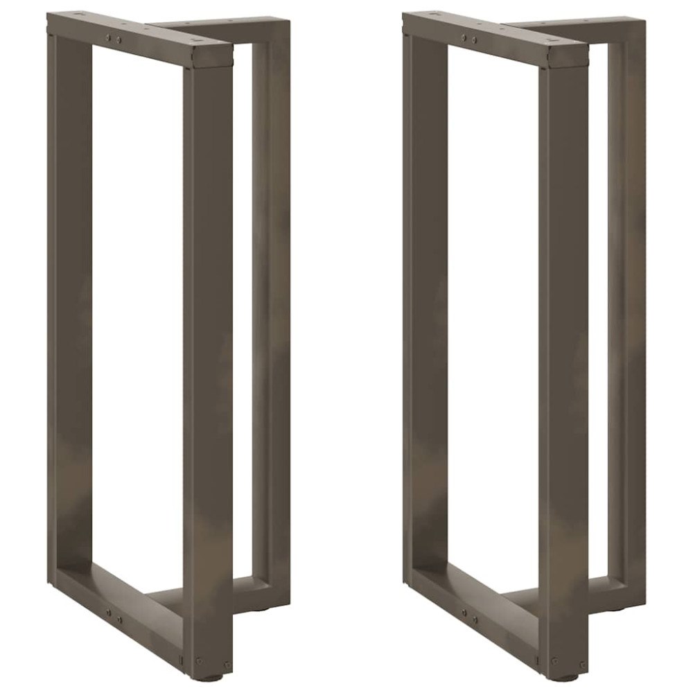 vidaXL Barbordsben T-formad 2 st naturstål 60x35x(110-111) cm stål