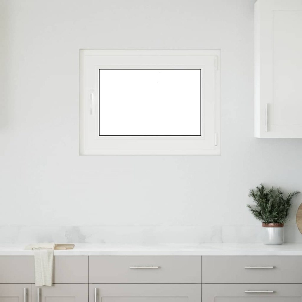 vidaXL Källarfönster RISOR 80x60 cm tilt&turn DIN höger vit