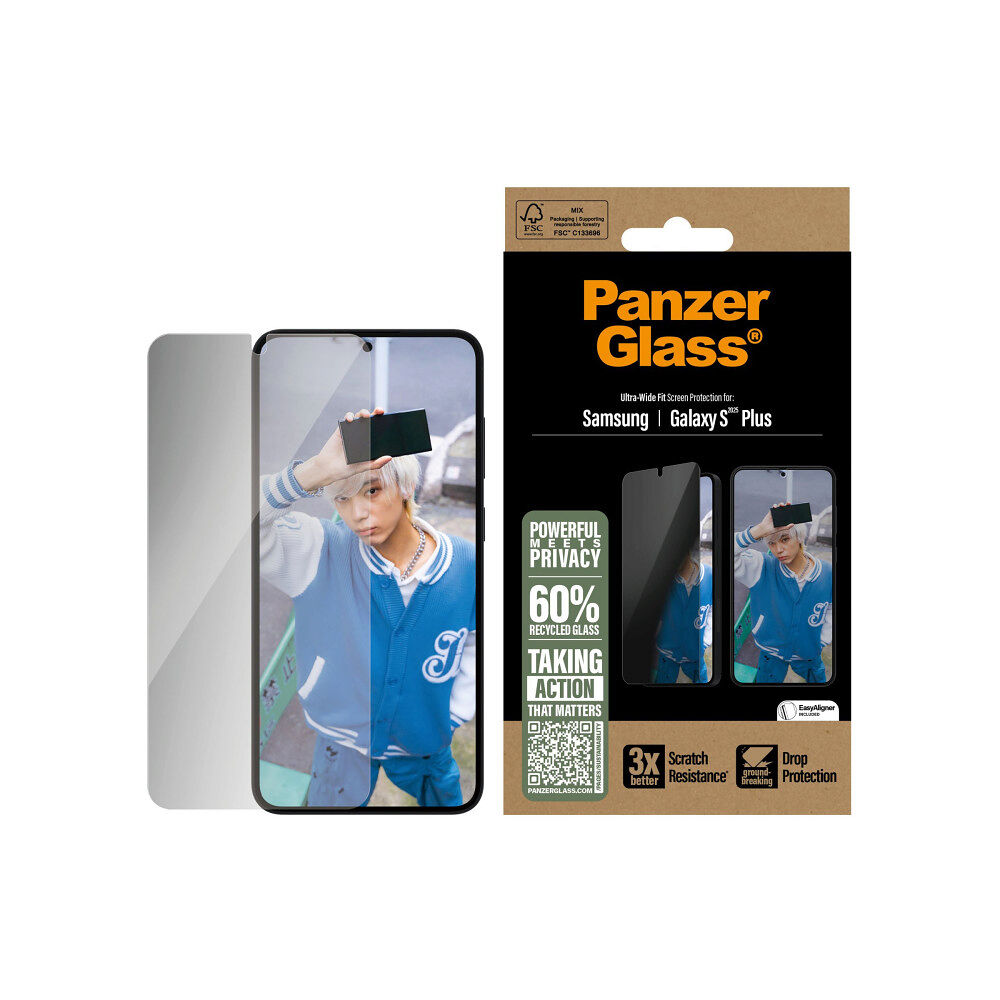 PanzerGlass PanzerGlass Privacy - skärmskydd för mobiltelefon - ultrabred passning