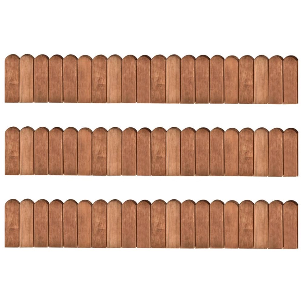 vidaXL Rabattkant 3 st 120 cm impregnerad furu