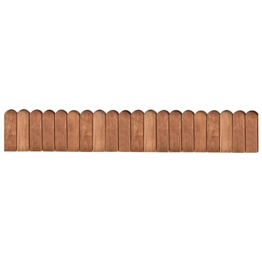 vidaXL Rabattkant brun 120 cm impregnerad furu