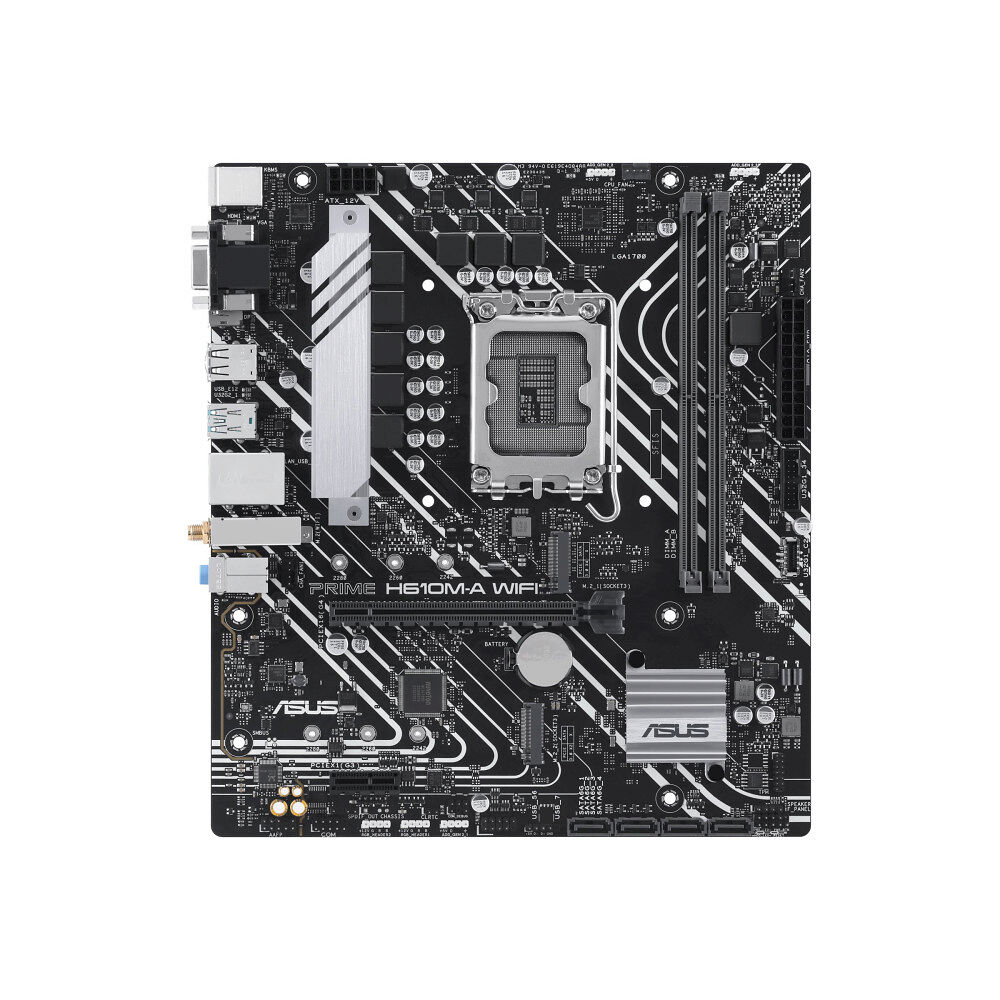 ASUSTeK COMPUTER ASUS PRIME H610M-A WIFI - moderkort - micro ATX - LGA1700-uttag - H610