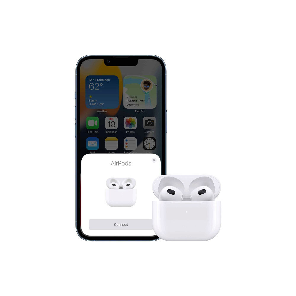 Apple Apple AirPods with Lightning Charging Case 3:e generationen - True wireless-hörlurar med mikrofon