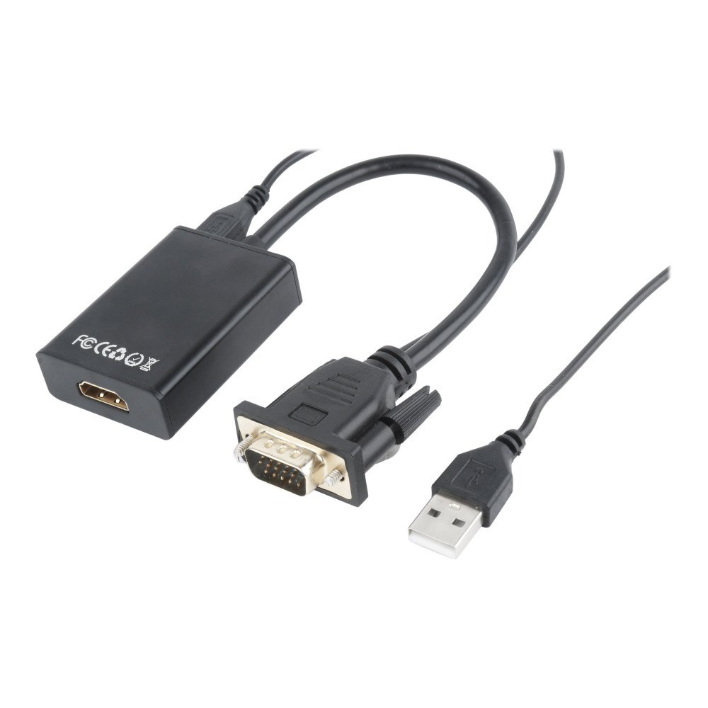 Gembird Cablexpert A-VGA-HDMI-01 - video/ljudadaptersats - HDMI/VGA/ljud