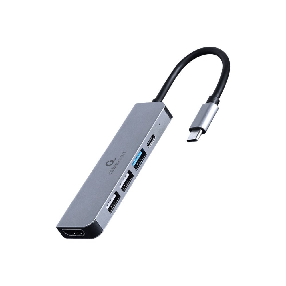 Gembird Cablexpert A-CM-COMBO5-03 - dockningsstation - USB-C 3.1 - HDMI - 1GbE
